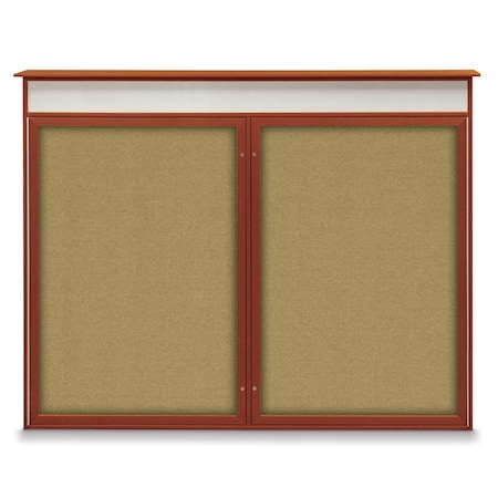 United Visual Products Single Door Enclosed Indoor Letterboard UV1125-SATIN-GREYVL